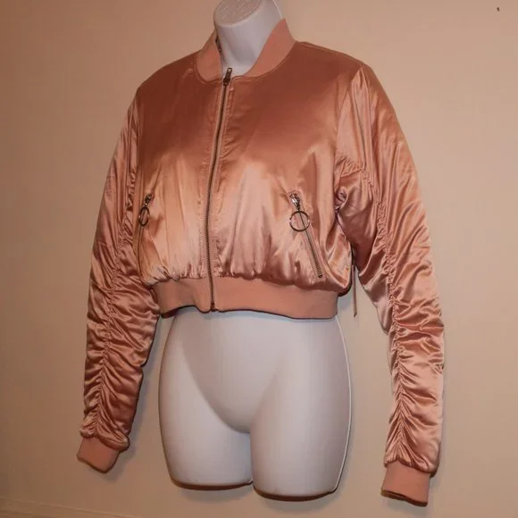 Lovers and Friends Cropped Bomber Jacket NWT - Picture 8 of 15
